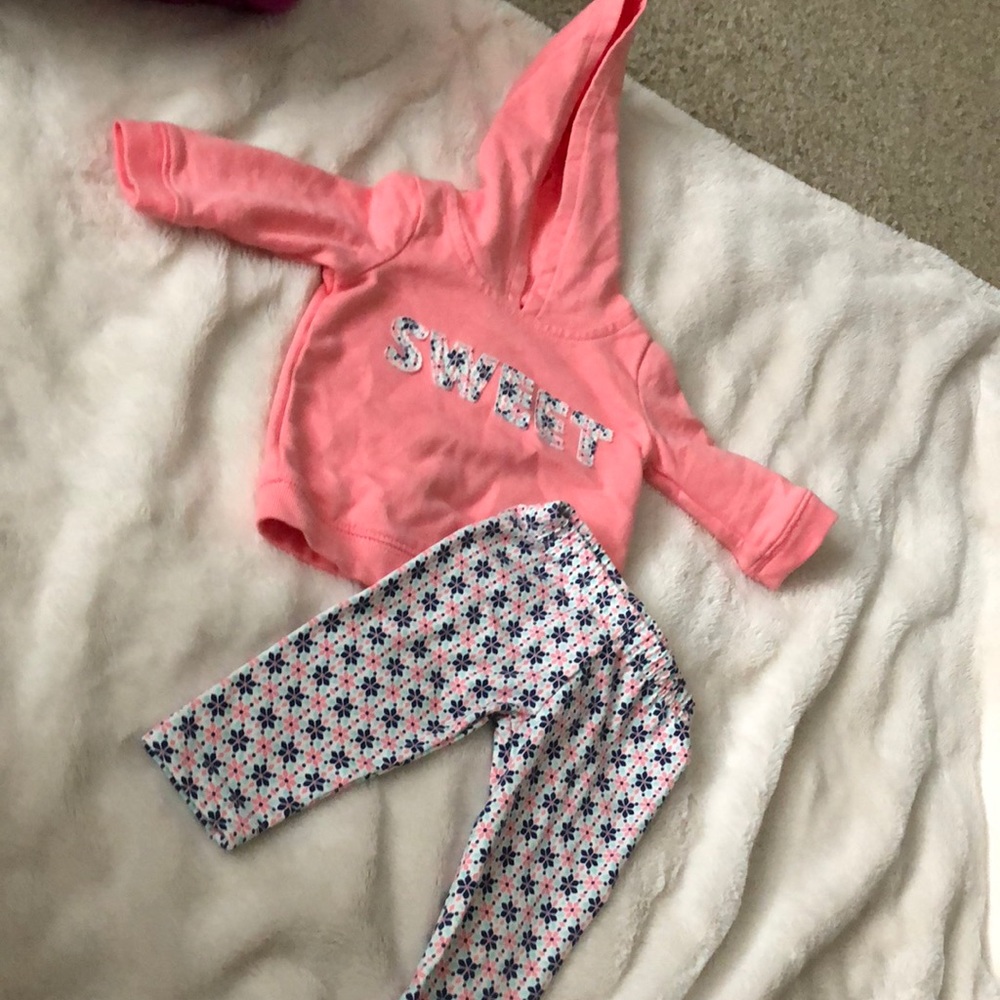 Two piece pink Carters sweater and pants!